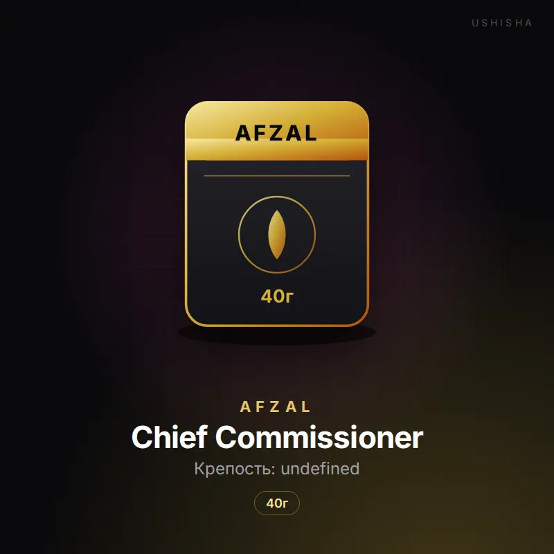 Afzal Chief Commissioner