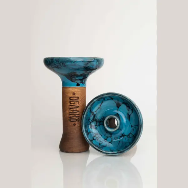 Oblako Чаша ОБЛАКО Phunnel M Glaze Голубой-Черный Мрамор