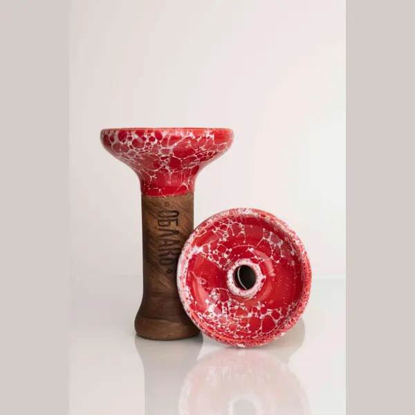 Oblako Чаша ОБЛАКО Phunnel M Glaze Красно-Белый Мрамор